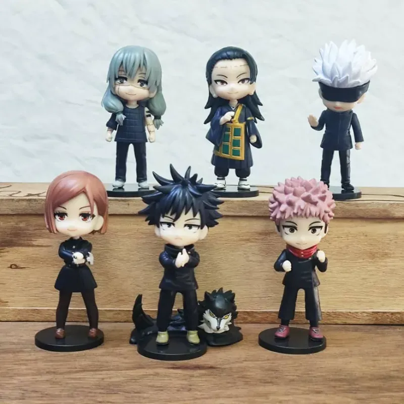  Figuras Jujutsu Kaisen (Gojo, Itadori, Fushiguro, Kugisaki, Sukuna)