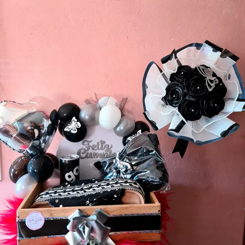 Ancheta mas ramo de flores