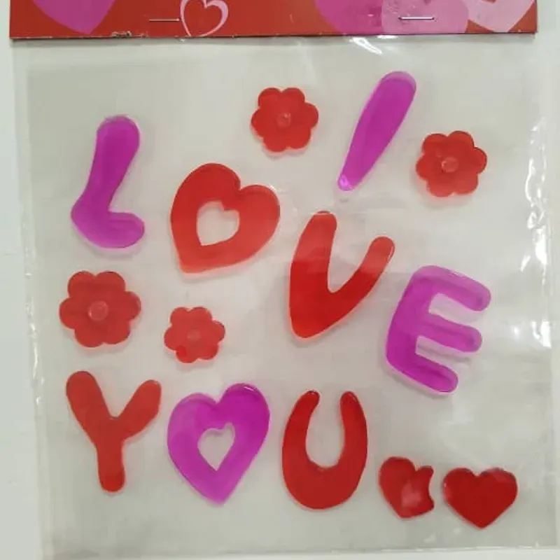 Pegatinas grandes de gel decorativas - ILove You