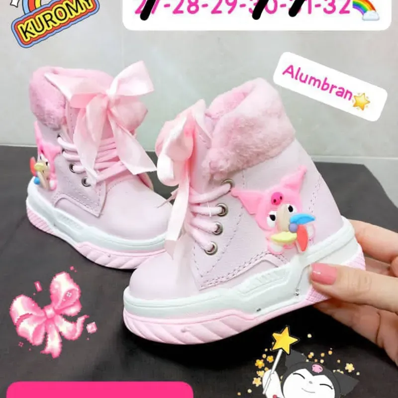 BOTAS ROSA KUROMY CON LAZO  ✨Alumbran