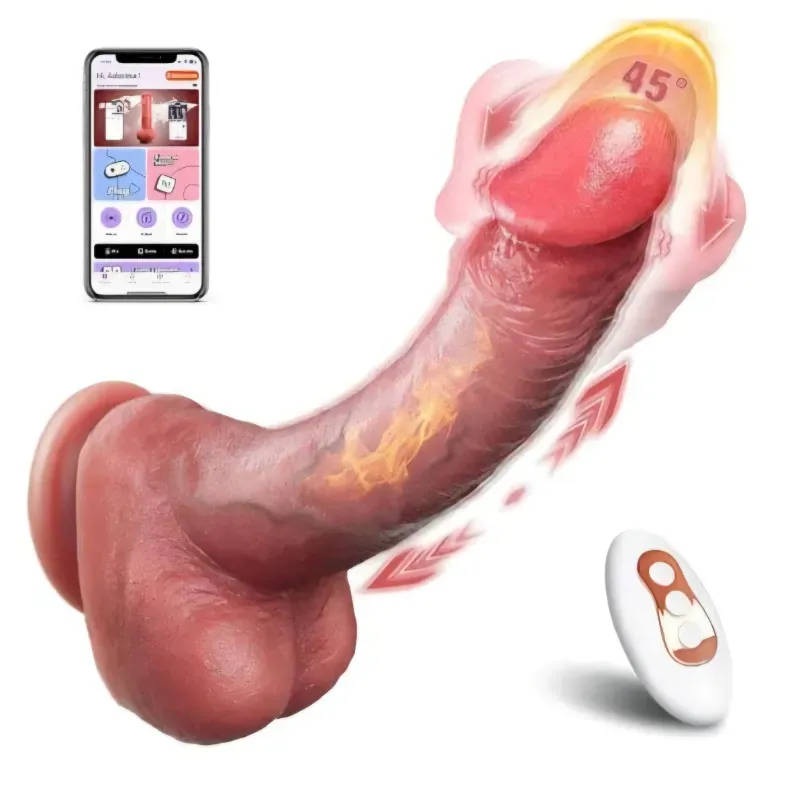 Consolador realista 3 en 1 con control a distancia