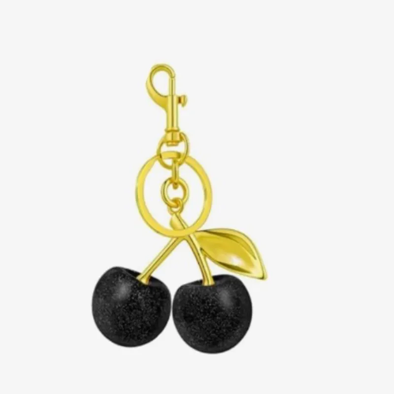 Llavero Cherry Negro y Dorado Extra Grande