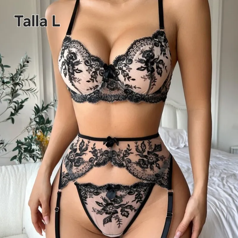 Lencería con encaje negro