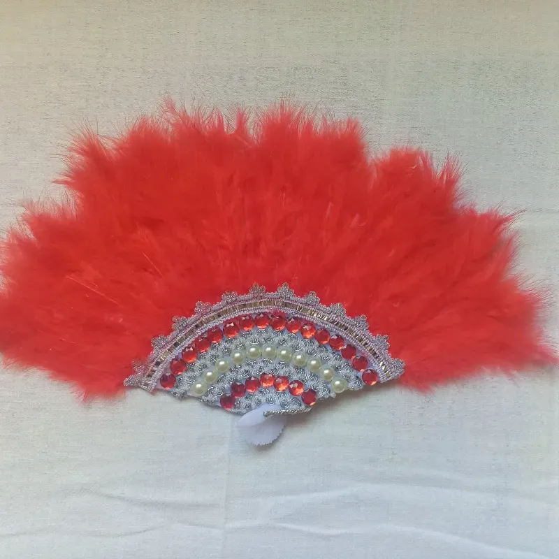 Abanico de plumas para chango