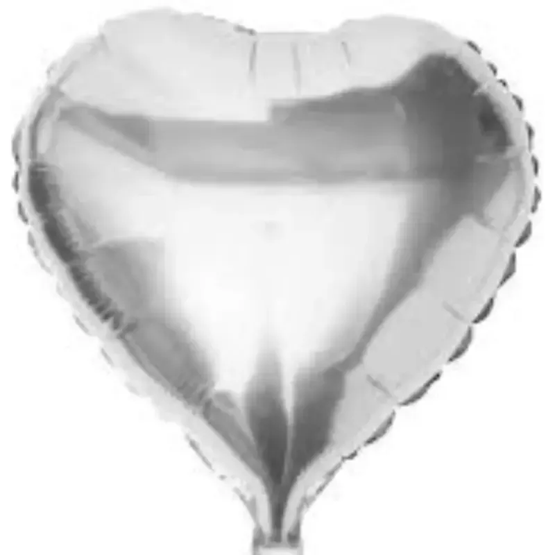 Globo de Corazón Plateado 10"