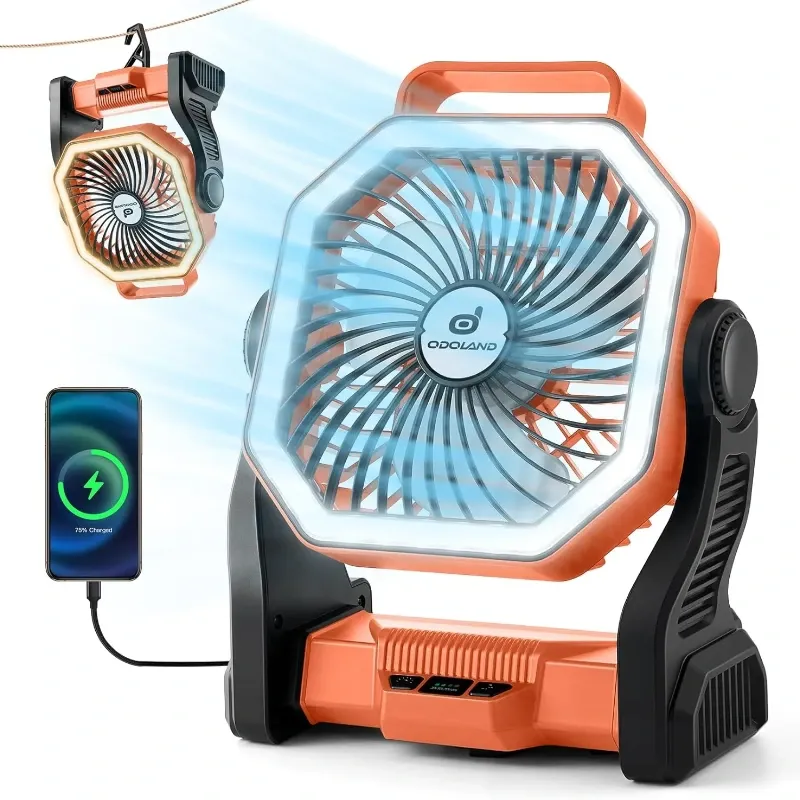 20000mAh Ventilador recargable con linterna LED