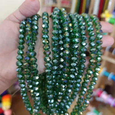 Cristal verde claro tornasol de 8 mm