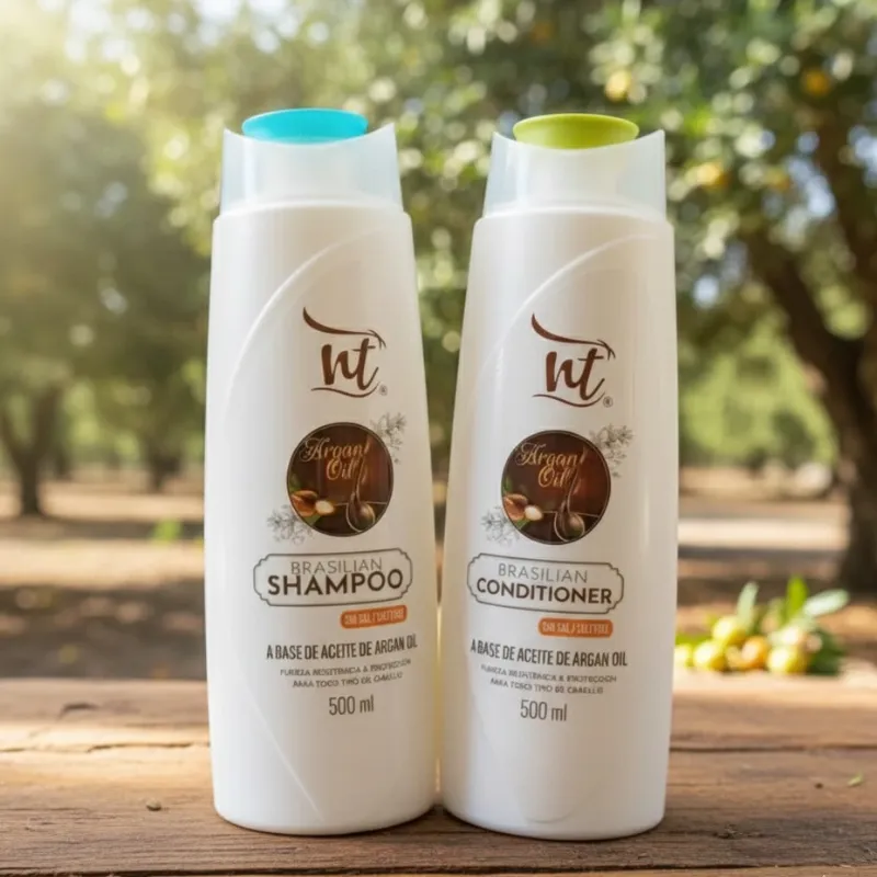 Set de Shampoo+Acondicionador sin sal de Argán 500ml