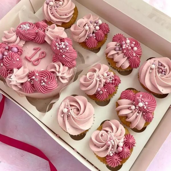 Minitortas rosa