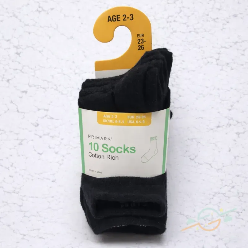 Pack 10 medias negras PRIMARK