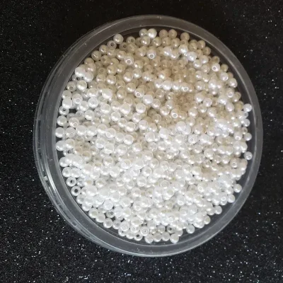 Perlas plásticas blancas de 4mm