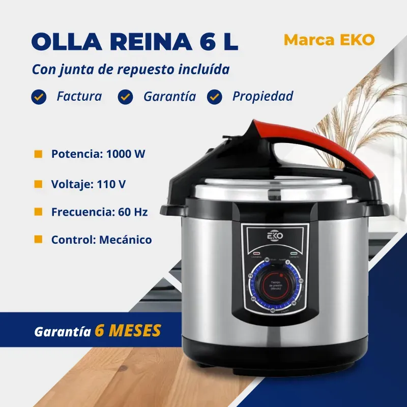 OLLA REINA 6L EKO + JUNTA EXTRA DE REGALO (FAD)