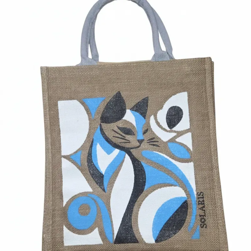 Bolso yute pequeño gatito.