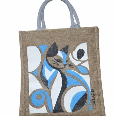 Bolso yute pequeño gatito.