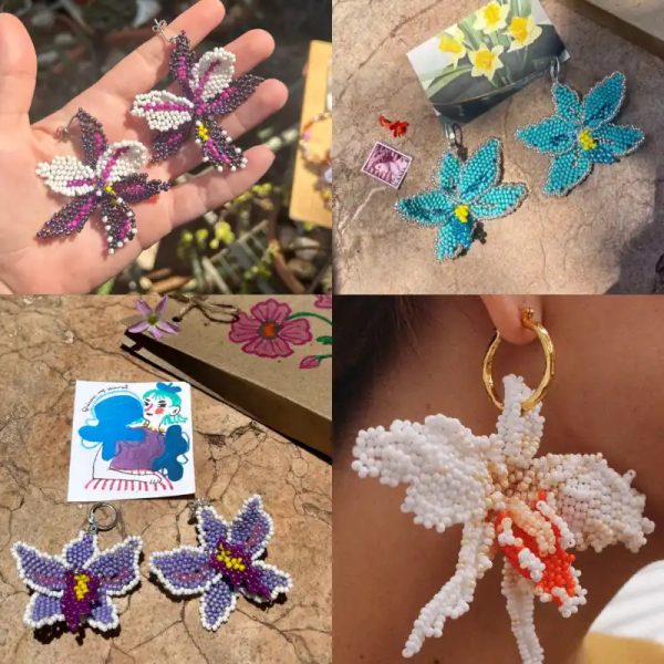 Aretes de orquídeas