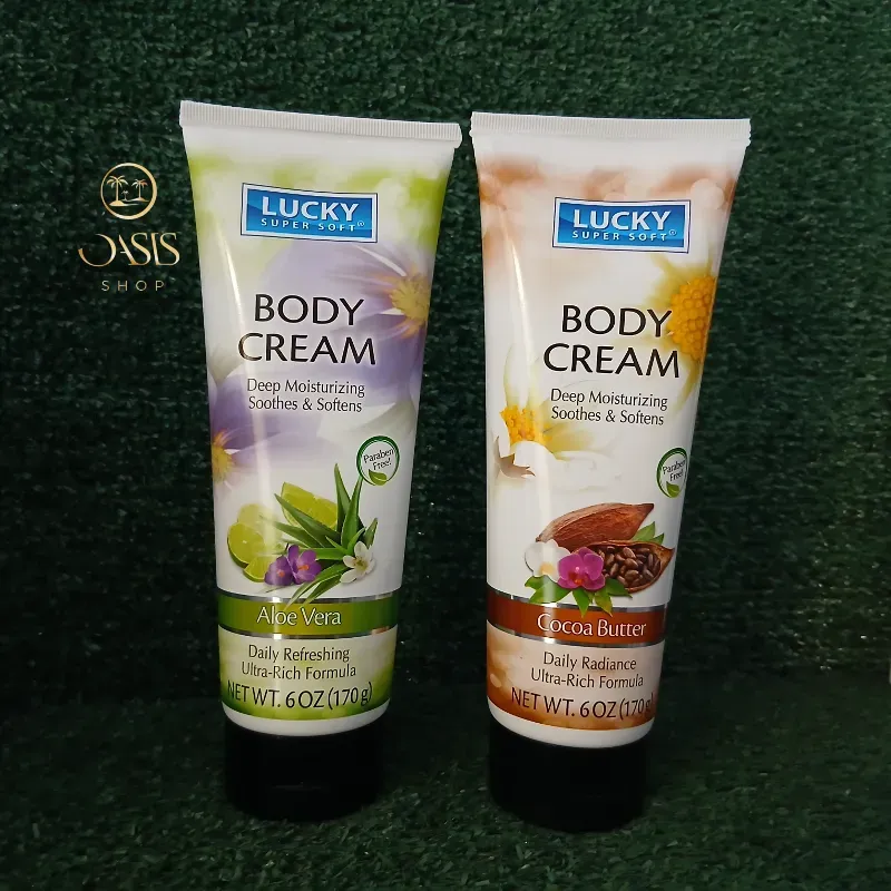 Crema corporal LUCKY SUPER SOFT de Aloe Vera y Manteca de Cacao 170 g