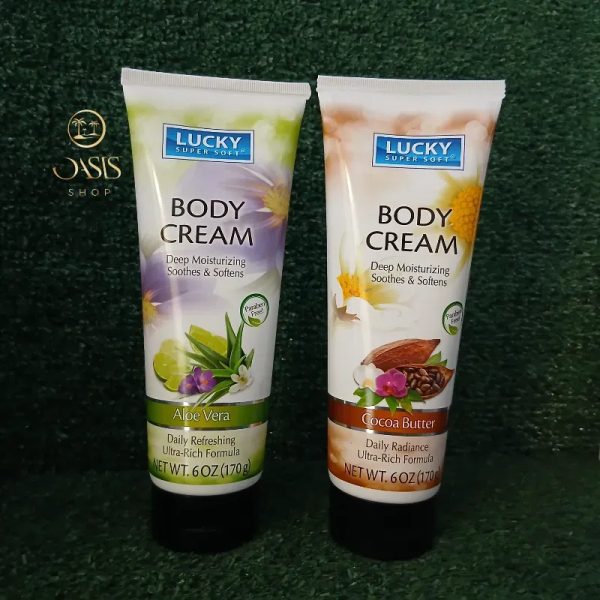 Crema corporal LUCKY SUPER SOFT de Aloe Vera y Manteca de Cacao 170 g