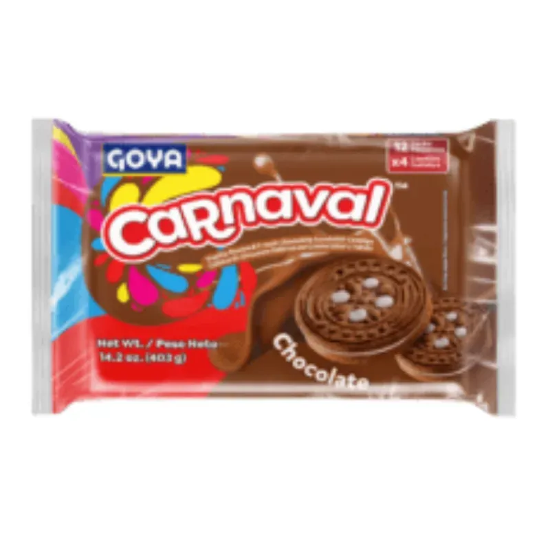 Galletas de Chocolate rellenas de crema de Vainilla Carnaval GOYA