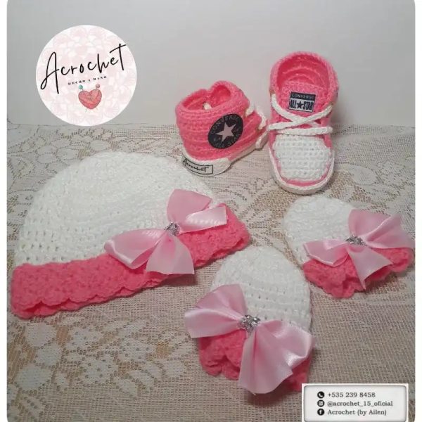 Conjunto gorro, manoplas y tenis