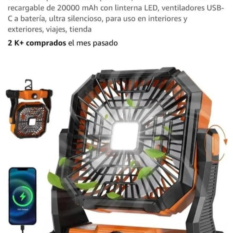 Ventilador recargable