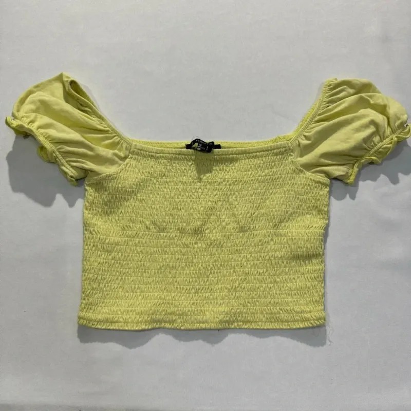 Top Amarillo Elastico Off Shoulder