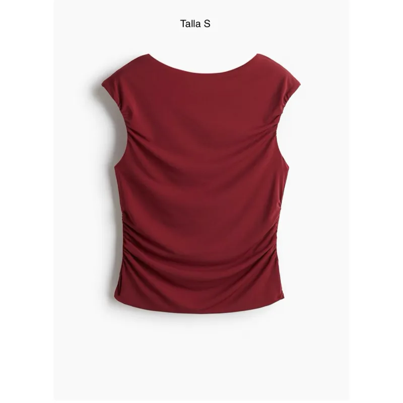 H&M top drapeado con manga japonesa