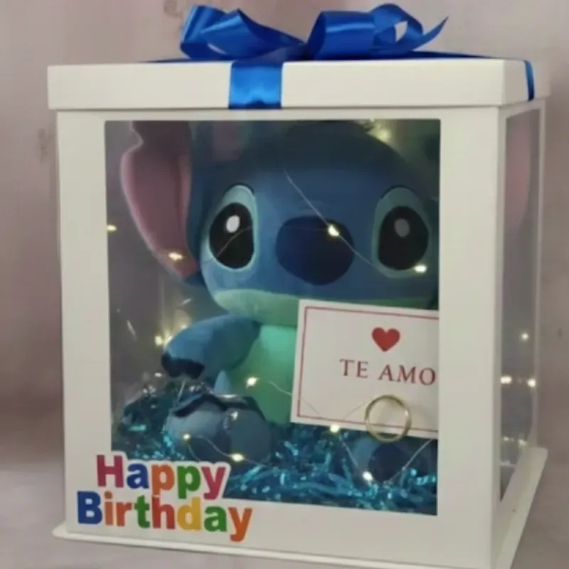 Caja transparente stitch