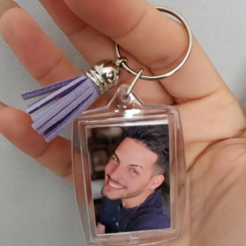 Llavero rectangular plástico