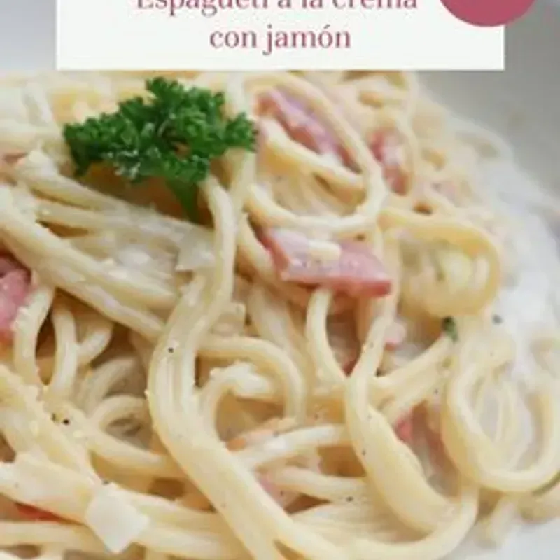 Espaguetis c/ Jamón Visking y Queso Blanco