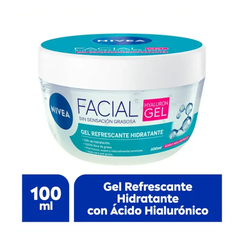 Crema facial Nivea gel hidratante con ácido hialurónico 100 ml