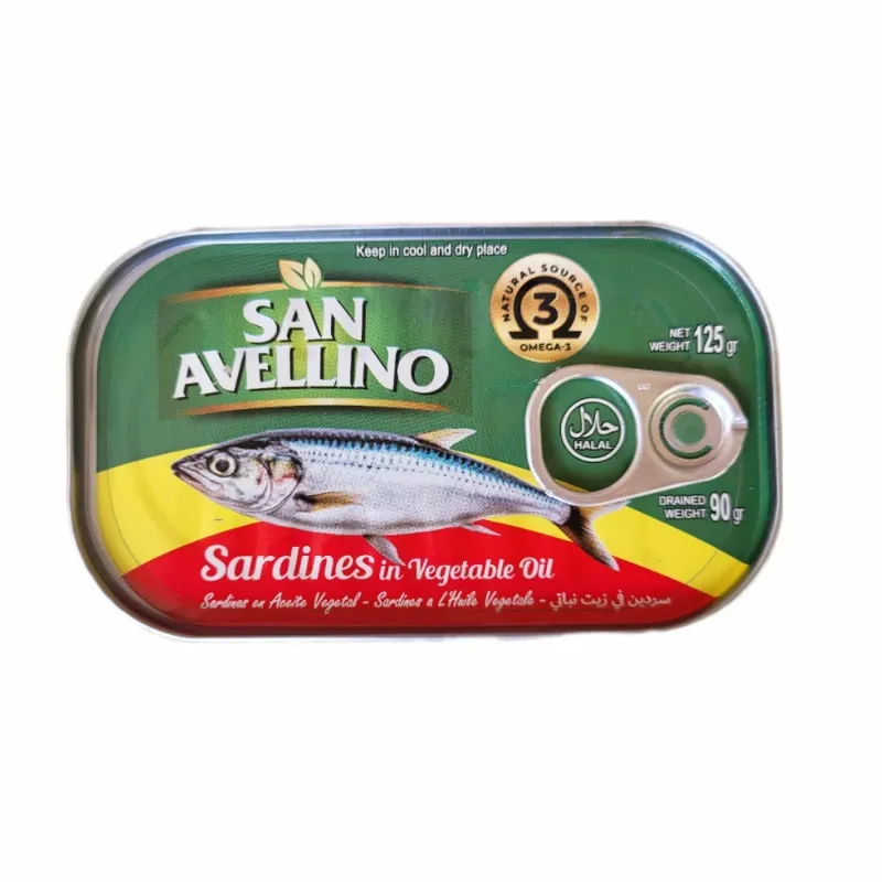 Sardinas en aceite vegetal San Avellino (125 g / 4.4 oz)