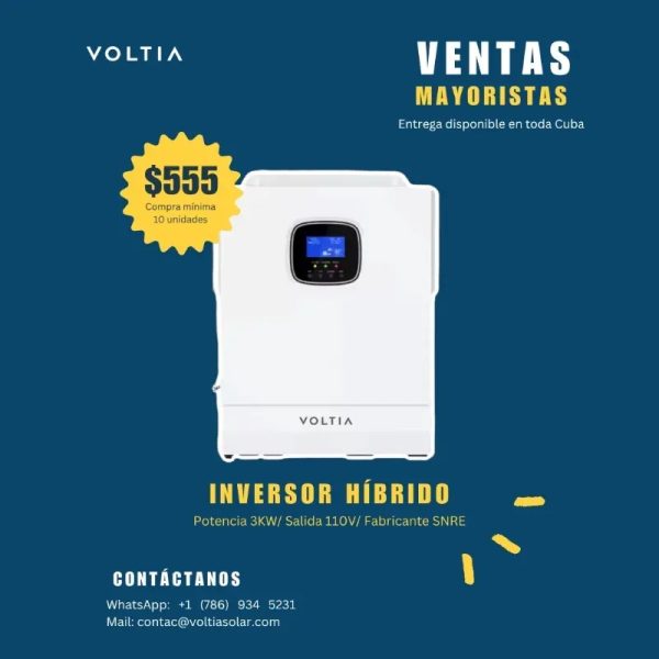 Inversor híbrido 3kW + de 10 unidades