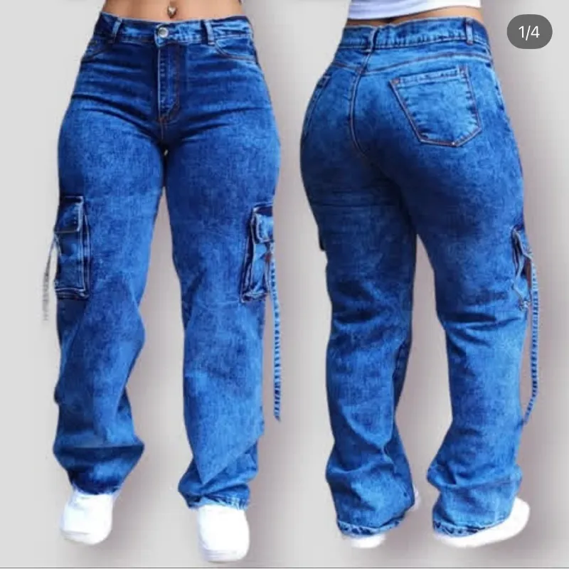 Pantalón Ancho 4 Puertas con perlas