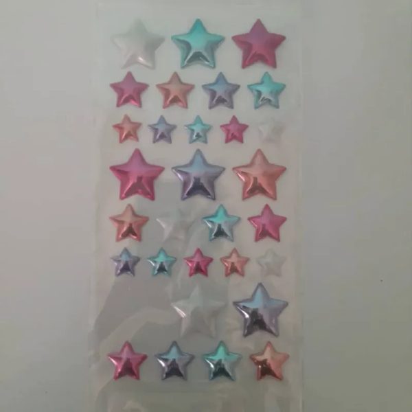 Stickers 3d forma estrella varios tamaños varios colores 1