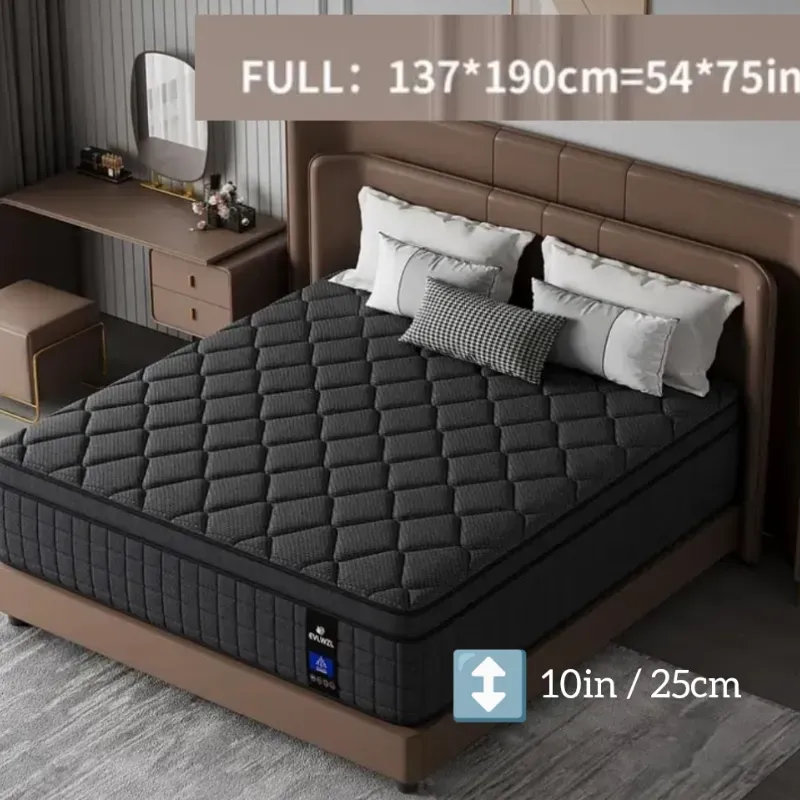 Colchón de muelles, camero, diseño híbrido, espuma viscoelástica.