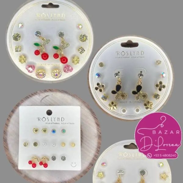 Conjunto de aretes de fantasía