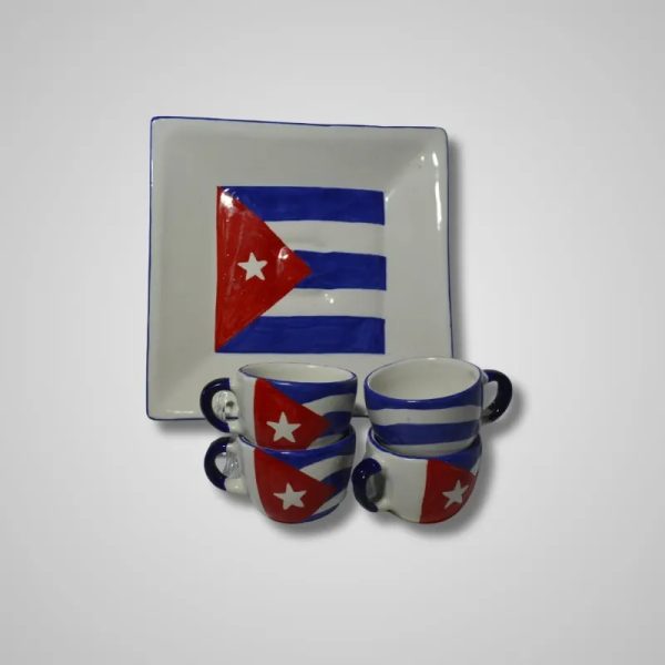Plato Cuadrado   /4 Tazas