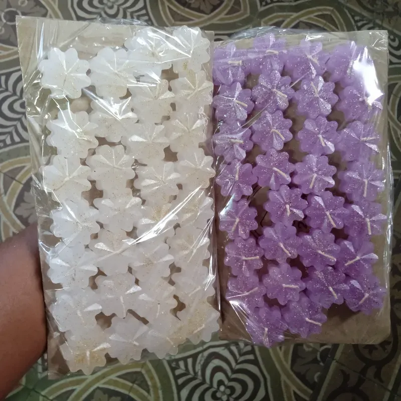 Paquete de 30 velitas pequeñas de flores