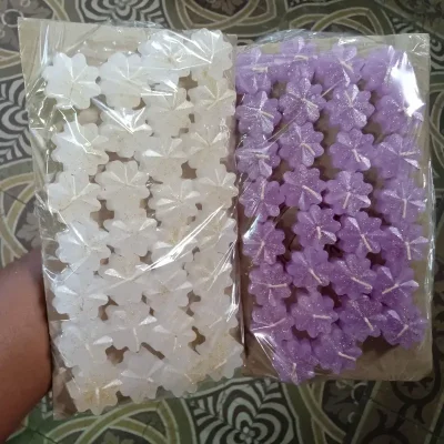 Paquete de 30 velitas pequeñas de flores