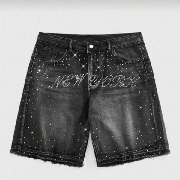 Shorts mezclilla de brillo