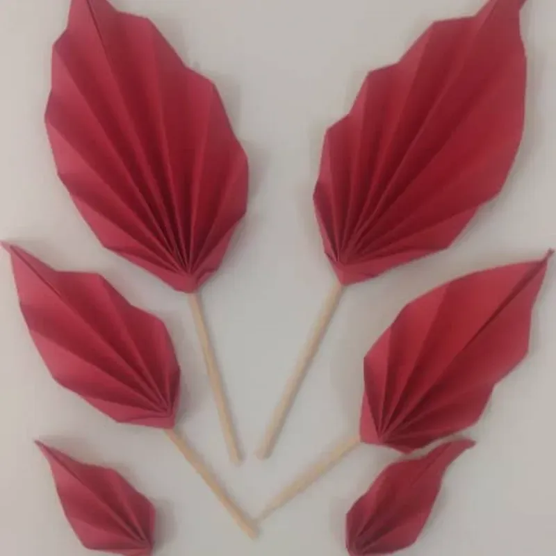 Set de abanicos rojos