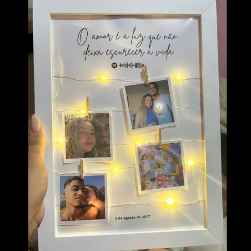 Porta retratos con luces