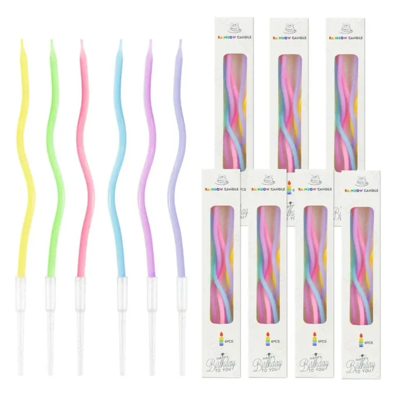 Velas Curvas (colores pasteles)