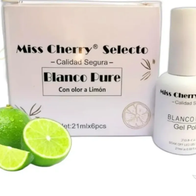 Esmalte semipermanente blanco pure Miss Cherry 21 ml
