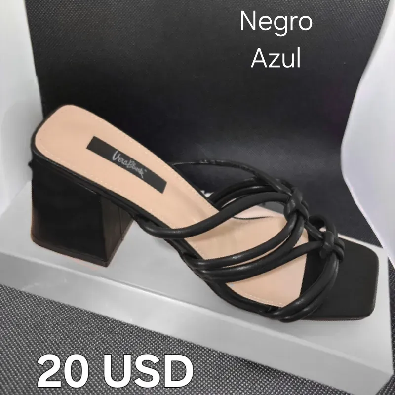 Sandalias de Tacón Cuadrado con Doble Nudo