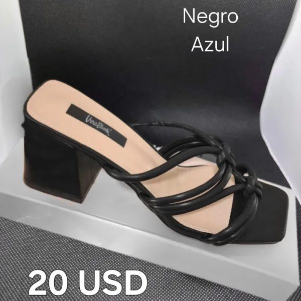 Sandalias de Tacón Cuadrado con Doble Nudo