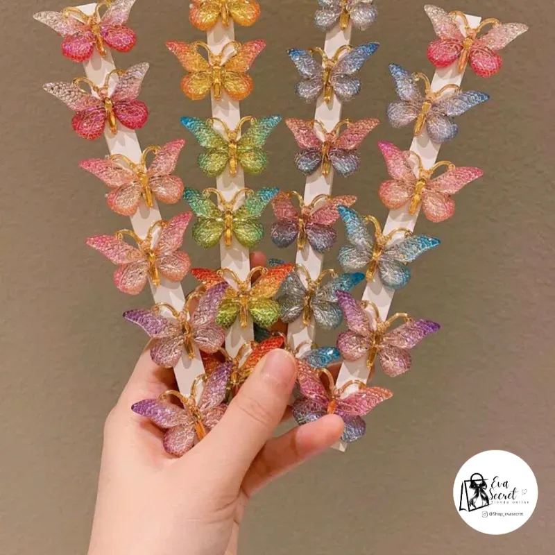 Set 6 piezas mariposas cristal