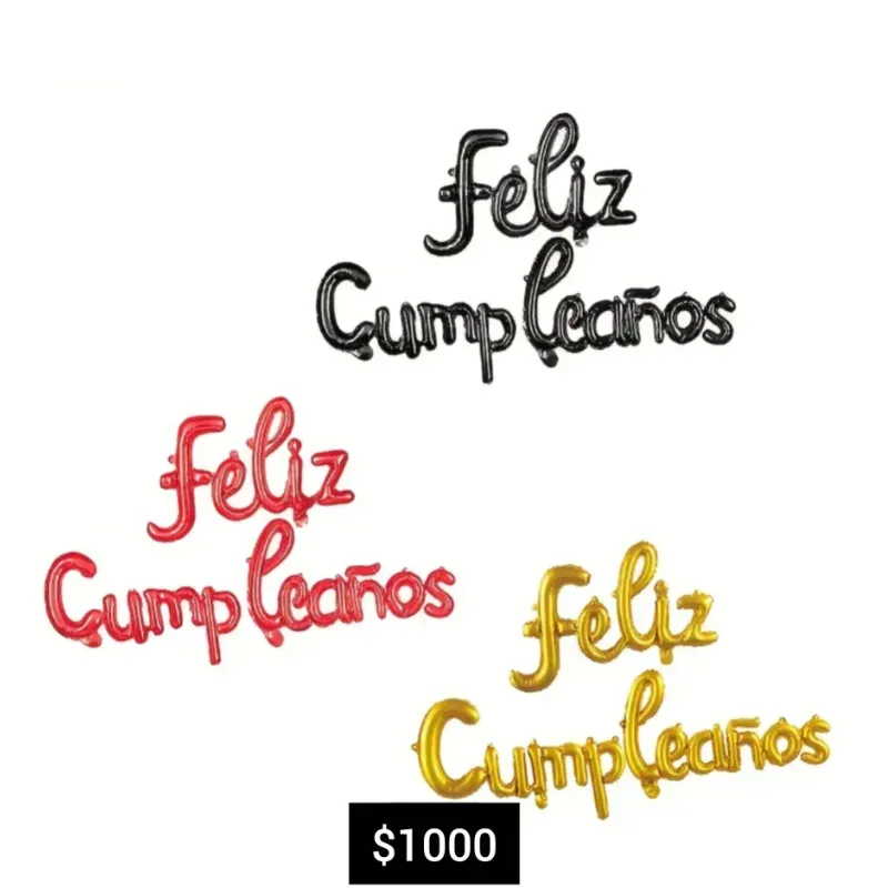 Globos de feliz cumpleaños