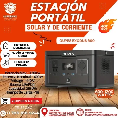 Estación Portátil Solar Oupes 600