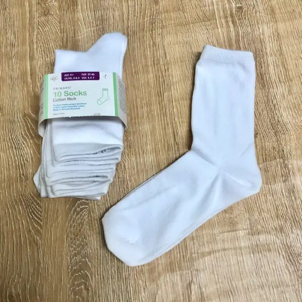 Pack de 10 medias blancas